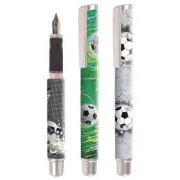 Stilou Cresco GoPen 202000-E, penita iridium, alimentare rezerve, corp plastic diverse culori, model fotbal