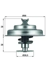 Termostat Lichid Racire (80 C) Potrivit Volvo 440, 460; Citroen Bx, C15, C15 Minivan, Jumper I, Visa, Xantia, Xm; Ford Granada, Granada Ii, Scorpio I, Sierra, Sierra I 1.5d-3.0 11.77-12.04