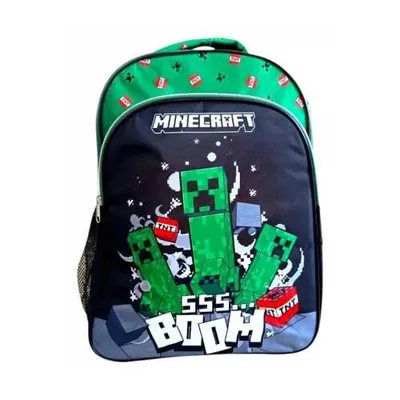 Rucsac, 42x30x17 cm, cu trei compartimente si doua buzunare laterale, Minecraft