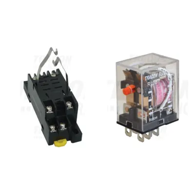 Pachet Releu Miniaturizat de Putere RL08-48DC 48V DC 10A cu Soclu RSPTF-08A