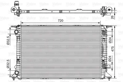 Radiator motor potrivit AUDI A4 ALLROAD B8, A4 B8, A4 B9, A5, A6 C7, A7, Q3, Q5; PORSCHE MACAN 1.8-3.0D