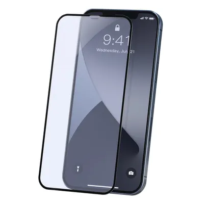 Set 2 folii de sticla securizata pentru iPhone 12 Mini, Margini negre, Grosime 0.23 mm
