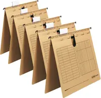 Set de dosare pentru fișet Herlitz Easy Orga - Cu formă în L, maro, 5 buc