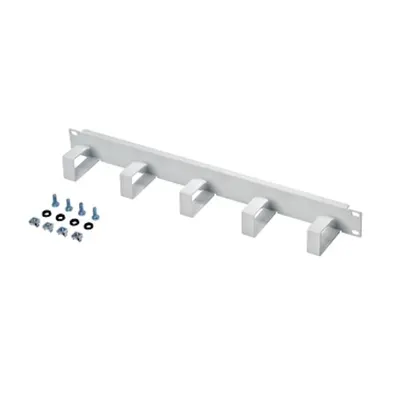 19 routing panel 2 U steel RAL7035 lightgrey