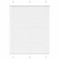 vidaXL Jaluzea plisată alb 110x150 cm Lățime țesătură 109,4 cm