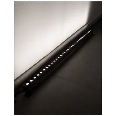 Aplica WALL WASHER Wall Washer Satin Nickel Aluminiu & Sticla, Rotating LED Chip Philips 15 Wat 1200Lm 3000K, DC24V Beam 30 degrees -IP67