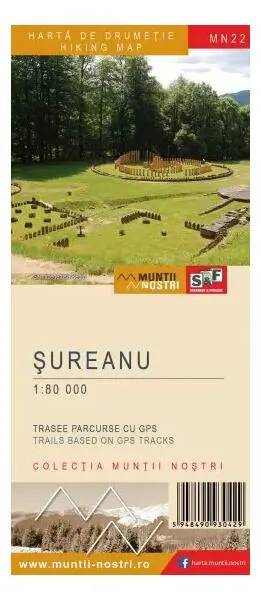 Munții Șureanu. Hartă de drumeție - Paperback - ***