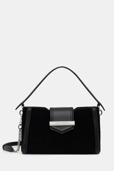 Karl Lagerfeld geantă crossbody pentru femei din piele întoarsă