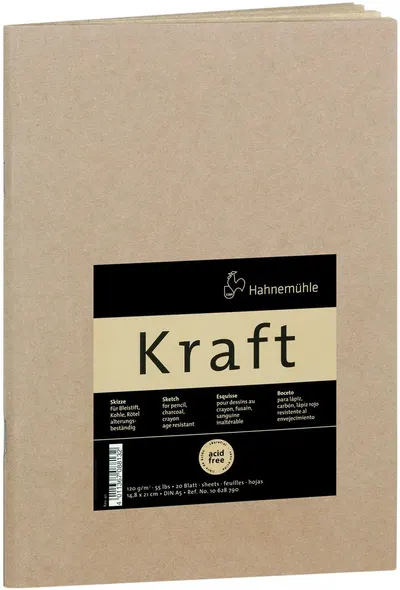Caiet de schițe cu hârtie kraft Hahnemuhle - A5, 20 foi