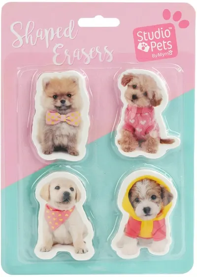 2D Studio Pets Erasers - Cățeluși