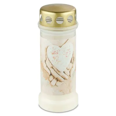 Candela Alba Bolsius Nr. 6 cu Capac Inima