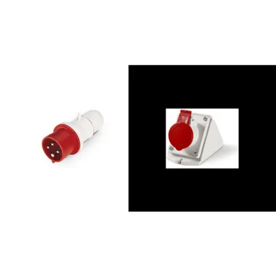 Pachet Fisa si Priza Aplicata Scame 16A 3P+E 6H IP44 (380-415V) - Conexiune Industriala Sigura