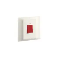 doi poli switch Belanko S - 45A 250V~ 1 module - Intrerupator switch + rosu neon indicator - ivory