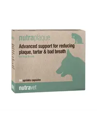 NUTRAVET Nutraplaque 120 capsule reducere placa bacteriena, tartru, respiratie urat mirositoare caini si pisici