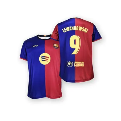 Tricou replică de acasă premium FC Barcelona 24-25 - Lewandowski 9 - S