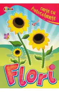 Carte cu autocolante. Flori