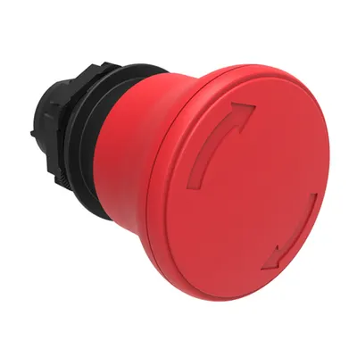 Buton Ciuperca Ø22mm Platinum Series, Latch, Turn To Release, Ø40mm. For Normal Stopping. Red
