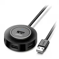 Hub USB UGREEN CR106, 4 x USB-A, 1m, Negru