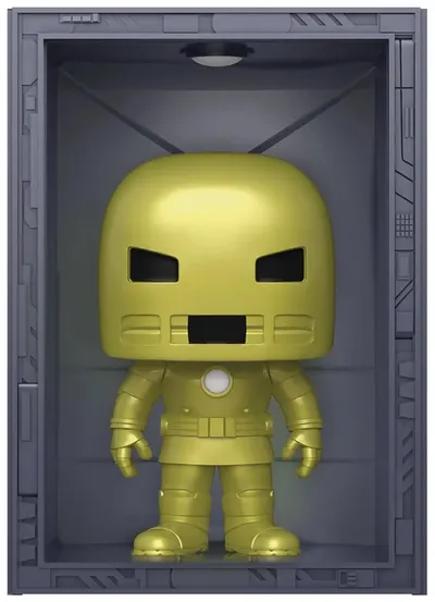 Figurina Funko POP! Deluxe: Iron Man - Hall of Armor (Model 1 Golden Armor) (Metallic) (PX Previews Exclusive) #1035