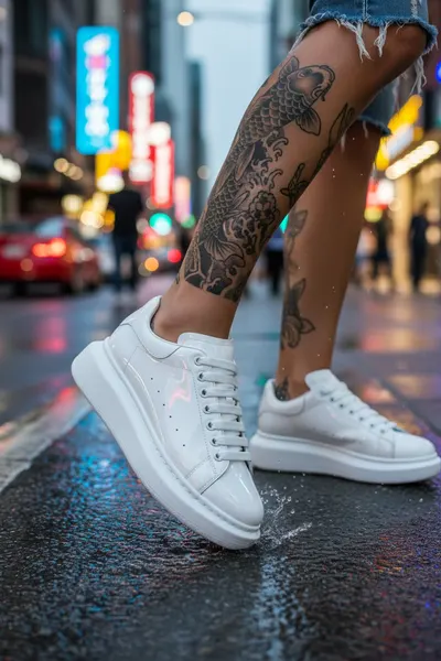 Adidasi dama casual albi luciosi vip AAA T5