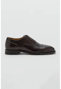 Pantofi oxford din piele - Maro cognac