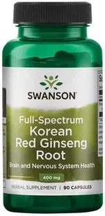 Full Spectrum Korean Red Ginseng Root, 400 mg, 90 capsule, Swanson
