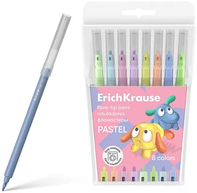 Carioci Erich Krause Jolly Friends - Pastel, 8 culori