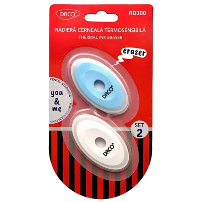Radiera pentru cerneala termosensibila You & Me, 2buc/set, Daco