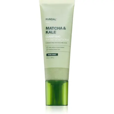 KUNDAL Matcha & Kale Herb Mint exfoliant de curățare pentru par si scalp 200 g