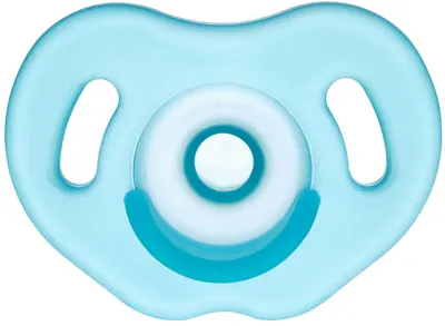 Suzetă de silicon Wee Baby, - Full Silicone, 0-6 luni, albastră