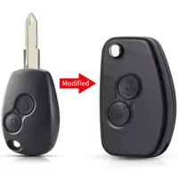 Carcasa cheie auto Techstar transformatoare tip briceag (flip) NE72, 2 butoane, compatibila Dacia Logan/Sandero/Duster si Renault Clio/Megane