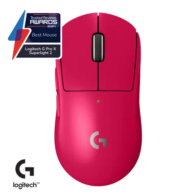 Mouse de gaming Logitech - G Pro X Superlight 2, optic, fără fir, roz