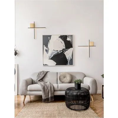 Plafoniera CROSS Brush Auriu & Nisipiu Negru Aluminiu LED 15W 230V 881Lm 3000K IP20 Triac Dimabil
