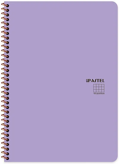 Caiet spiralat Keskin Color Pastel Note - B5, 80 foi, rânduri largi, sortiment