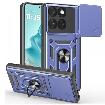 Husa pentru Motorola Edge 60 Fusion / Edge 60, Techsuit, CamShield, Albastra