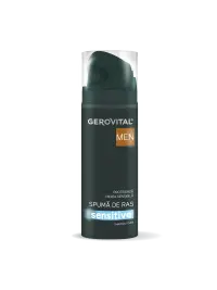 Spumă De Ras Sensitive Cu Extract De Tămie Indiană și Lemn-dulce Efect Calmant și Regenerant Pentru Pielea Sensibilă, Gerovital Men, 200 Ml