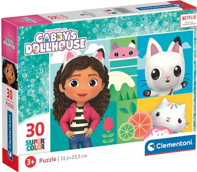 Puzzle pentru copii Clementoni din 30 piese - Casă de păpuși a lui Gabby