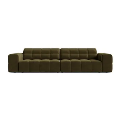 Canapea kaki cu tapițerie din catifea 252 cm Chicago – Cosmopolitan Design