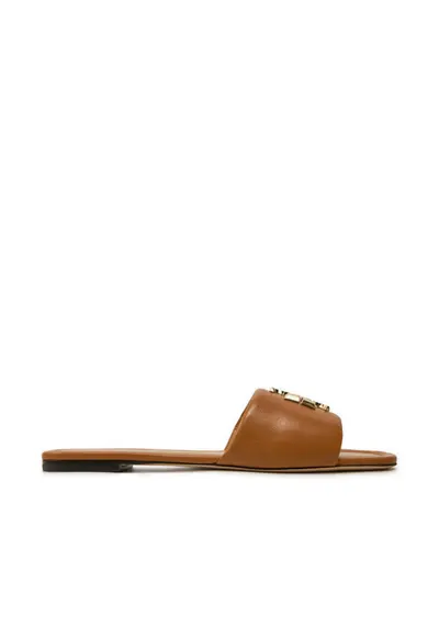 Slapi dama model Eleanor Slide - piele naturala - caramel