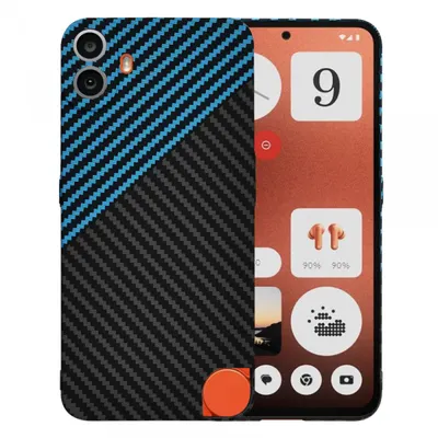 Husa pentru Nothing CMF Phone 1, Techsuit, Carbonite FiberShell, Neagra Bleu