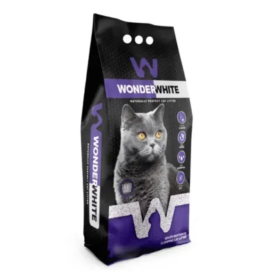 WONDERWHITE, Lavanda, așternut igienic pisici, granule, bentonită, aglomerant, neutralizare mirosuri, 10kg