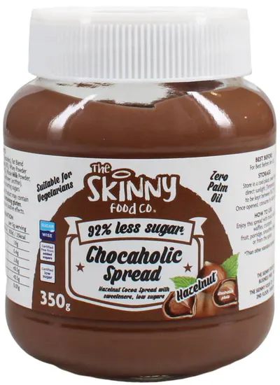 Chocaholic Skinny Spread, Chocolate Hazelnut, 350 g, Skinny Food Co