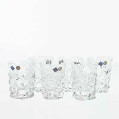 Set 6 pahare din cristal pentru whiskey