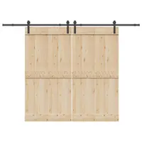 Gossi set feronerie pentru usi glisante, negru, 305 cm, otel