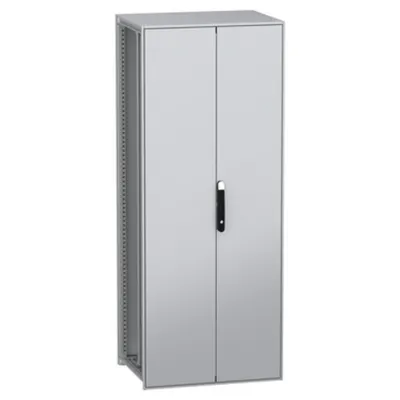 Dulap modular, cu montaj pe pardoseala, PanelSeT SFN, din otel decarbonizat(verde), 2000x800x600mm, IP55, cu placa de montaj, 2 usi
