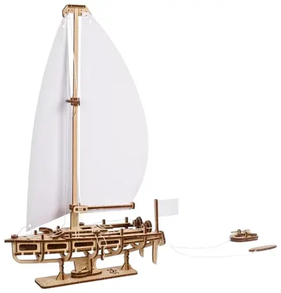 Puzzle 3D din lemn Ugears din 95 piese - Iaht Ocean Beauty