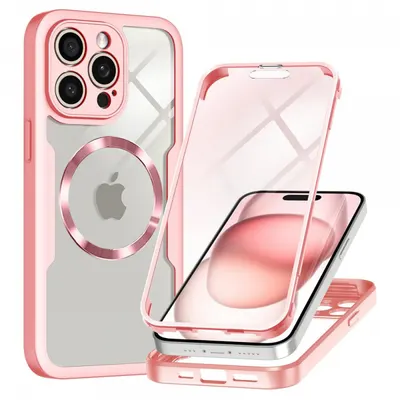 Husa MagSafe pentru Apple iPhone 14 Pro, Techsuit, ColorVerse 360, Roz