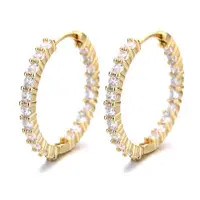 Cercei rotunzi argint 925, JW1578, model cerc, placati cu aur