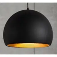Vintage – Pendul metalic 1912 E27 350mm (negru-auriu)