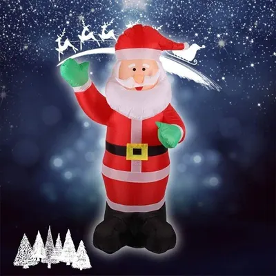 Figurina mos craciun gonflabil 240 cm, iluminat led, pentru interior si exterior Procart